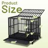 42 Inch Heavy Duty Dog Crate, 3-Door Dog Kennel for Medium to Large Dogs with Lockable Wheels and Removable Tray for Indoor & Outdoor