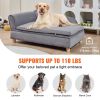 VEVOR Pet Sofa, Dog Couch for Large-Sized Dogs and Cats, Soft Velvety Dog Sofa Bed, 110 lbs Loading Cat Sofa, Grey